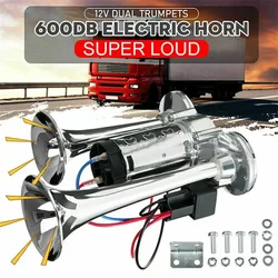 Hot Selling GM 600DB Loud Car Air Horn 12V Car Truck Train Motorcycle Truck RV Boat Metal Double Tube Air Train Horn