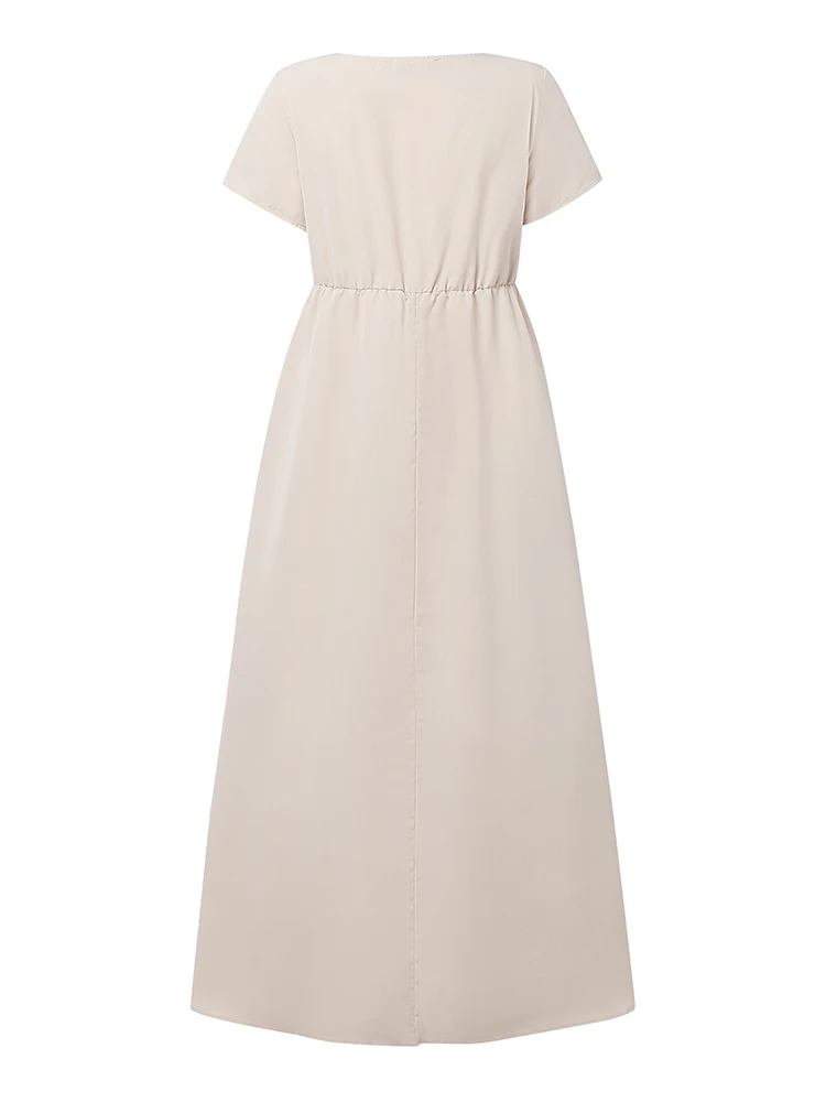 ZANZEA Mode Zomer Vierkante Hals Korte Mouw Jurk 2025 Vrouwen Elegante Partij Midi Zonnejurk Kaftan Casual Solid OL Werk vestidos