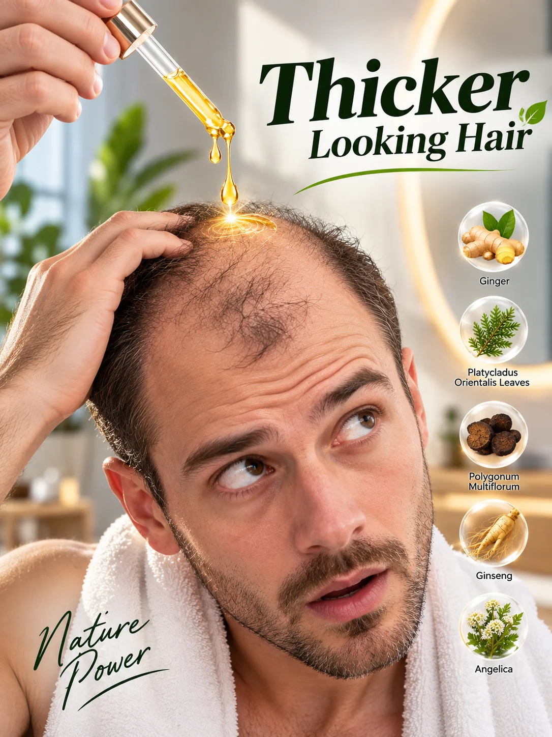 Scalp Care Oil for Men Women Thinning Hair Nourishing Botanical Formula for Fuller Looking Hair Root Daily Care