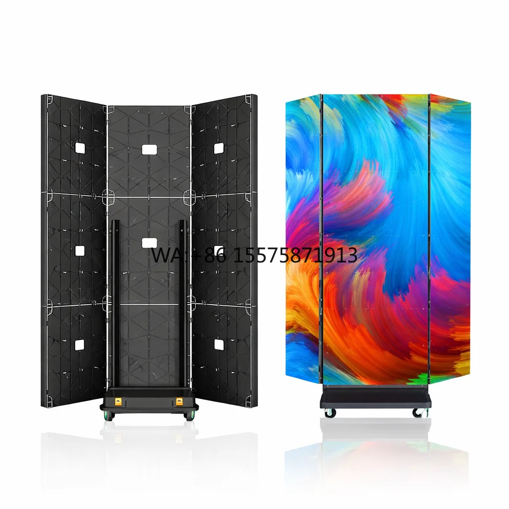 

Светодиодный цифровой постер-дисплей COB P2.5 P1.8, складной, трехсекционный, для рекламы в магазинах