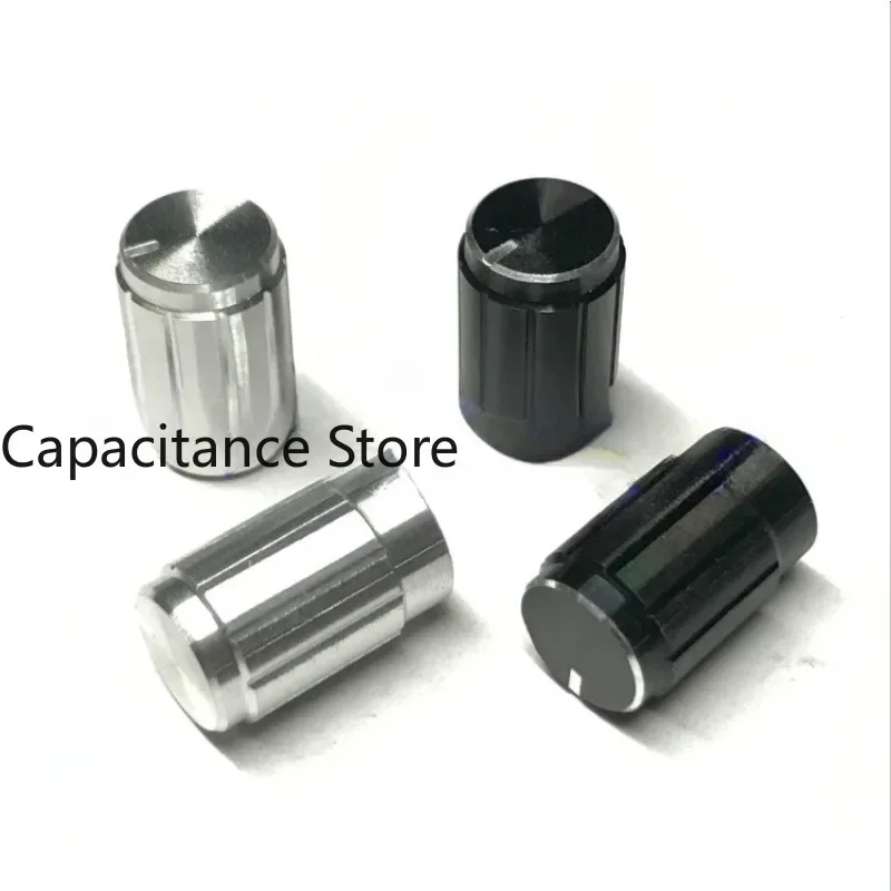 

5PCS 10 * 16 aluminum alloy black silver speaker intercom knob D-axis/flower axis potentiometer encoder hat