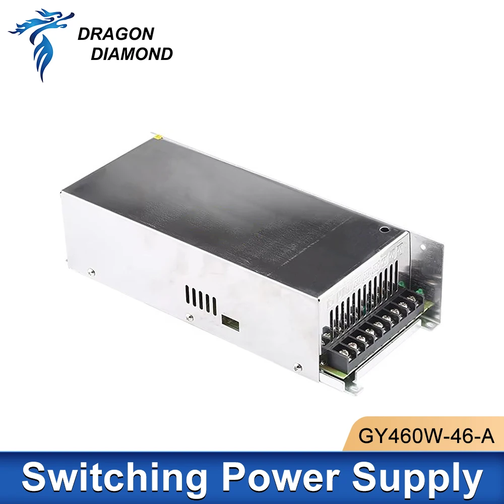 Guanyang GY460W-46-A Co2 Laser Switch Power Supply DC 46V 10A For Rudia Trocen Controller For Laser Engraver Cutting Machine