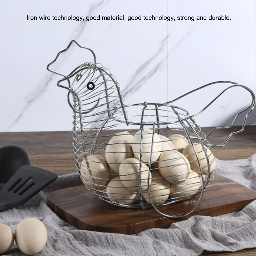 

Chicken Shape Egg Holder Replacement Electroplated Storage Container