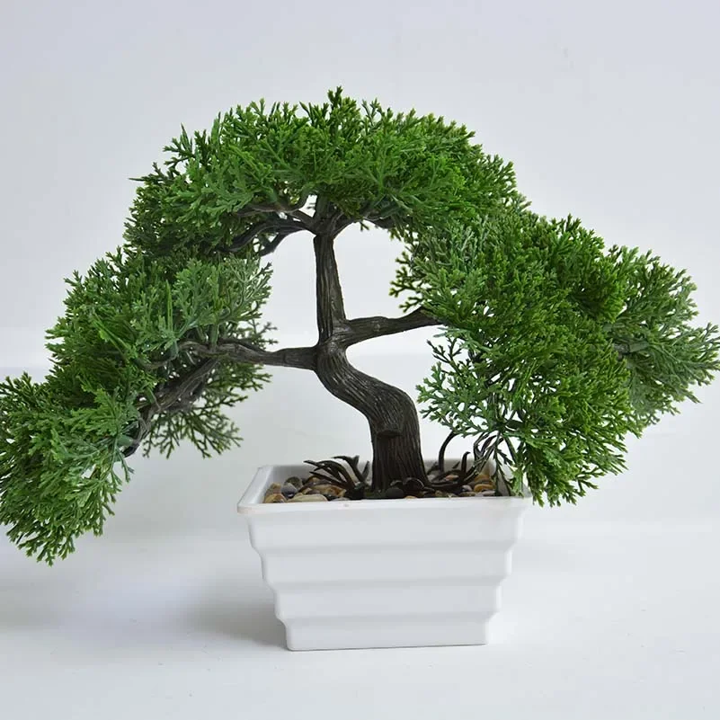 Imagem -02 - Planta Artificial para Decoração Pequeno Pote de Bonsai Árvore Planta Layout de Jardim Sala de Estar