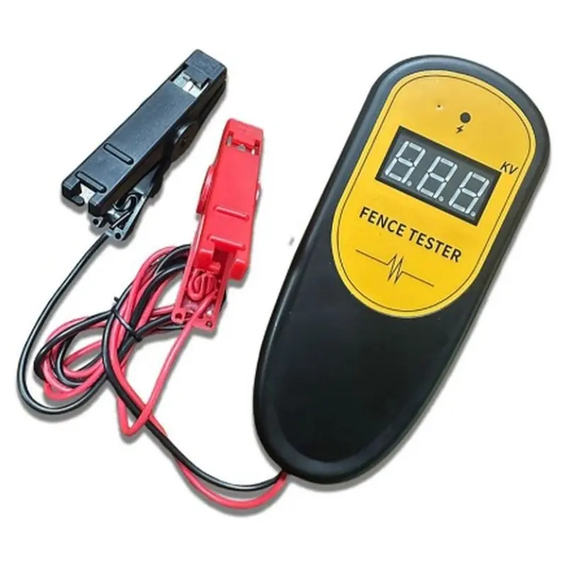PORK-Electric Fence Voltage Tester Portable Digital Display Voltage Current Tester Clip 500 To 12500V For Electronic Fence