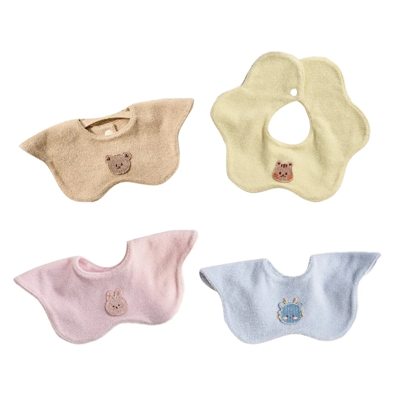 

Practical Fedding Bib Baby Muslin Neckerchief Absorbent Drooling Bib Breathable