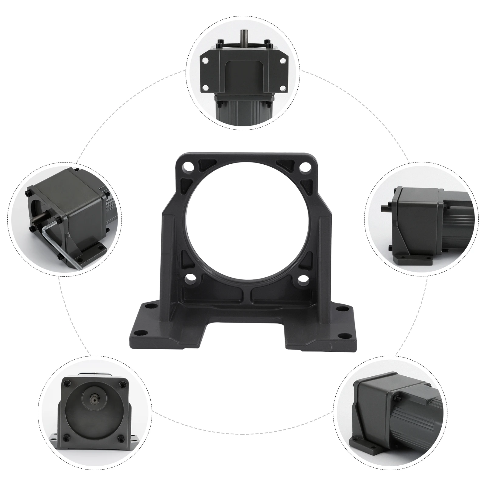 

Монтажный кронштейн двигателя из алюминиевого сплава, сверхмощный для двигателей мощностью 180–370 Вт, с усиленными боковыми пластинами для промышленного оборудования