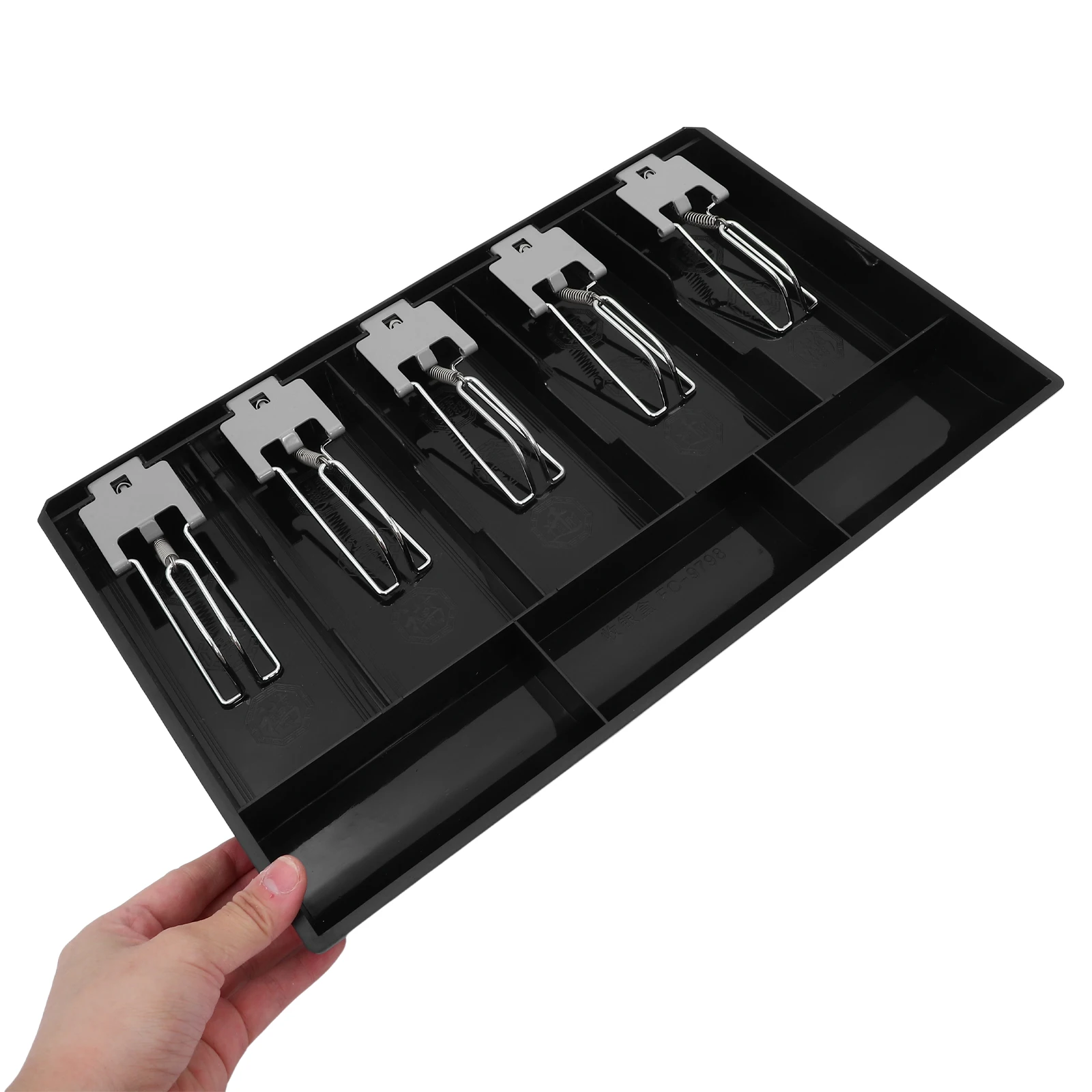 Five -grid Cashier Box Retail Drawer Tray Money Storage Organizer Holder Organiser for Bills Portable