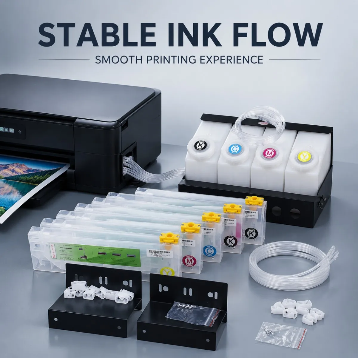 Ink cartridges Bulk Ink Supply System  4 tanks+8 ink cartridges  for Mimaki JV33 JV5 JV3 printer CISS