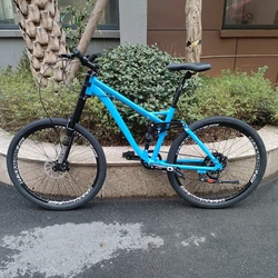 Kalosse-Full Suspension Mountain Bike, 26x17 Inches, 24 Speed Bicycle