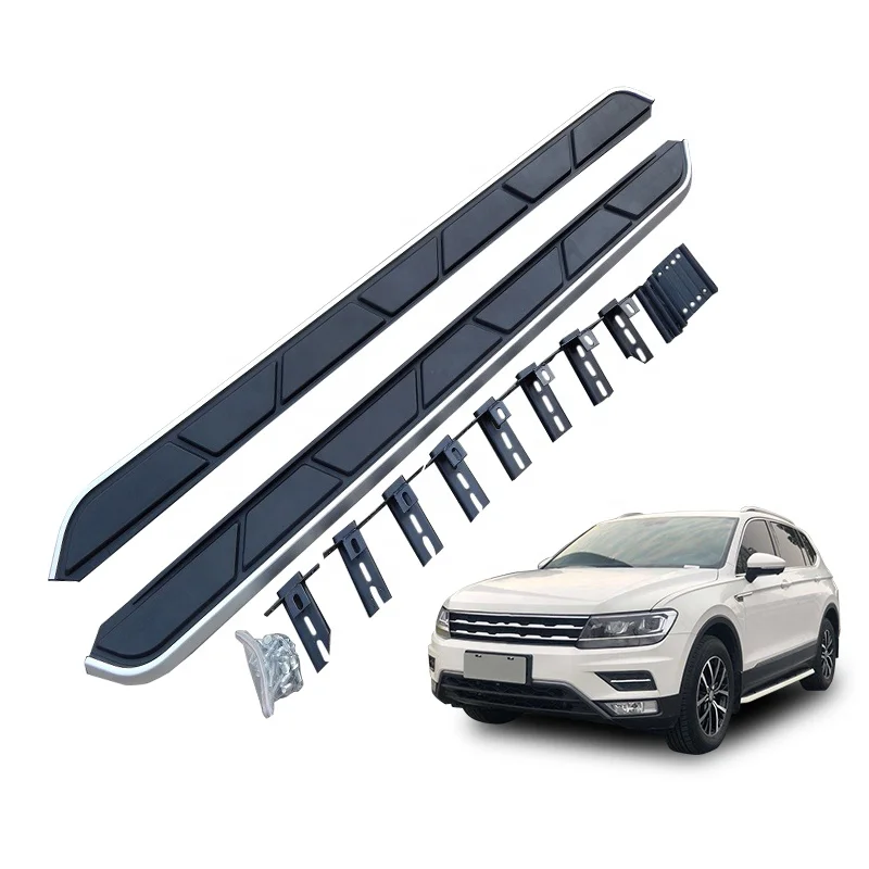 New style custom logo car 4x4 other exterior accessories side step fixed running board nerf bars for VW TIGUAN L 2017