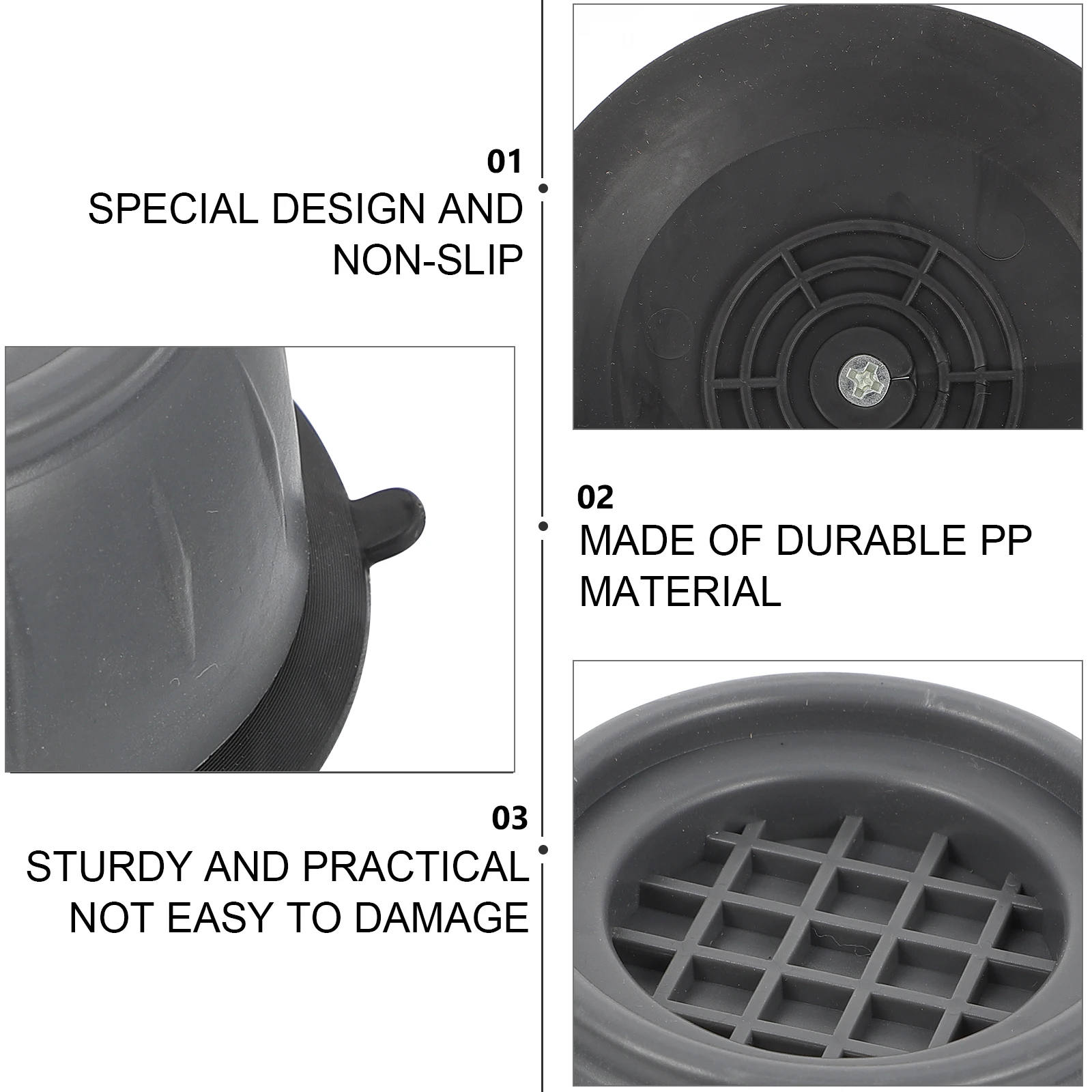 

8Pcs Anti-Slip Heightening Pad Washing Machine Foot Mats Stabilizer Mat Shockproof Fridge Feet Heightening Pad