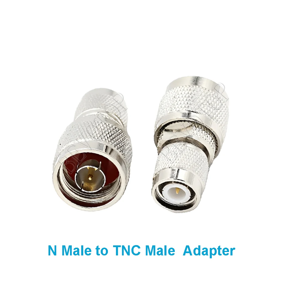 10PCS TNC Male to N Male Straight Connector for Wifi Antenna Radio Antenna N-K to TNC-J RF Coaxi Adapter Wholesale