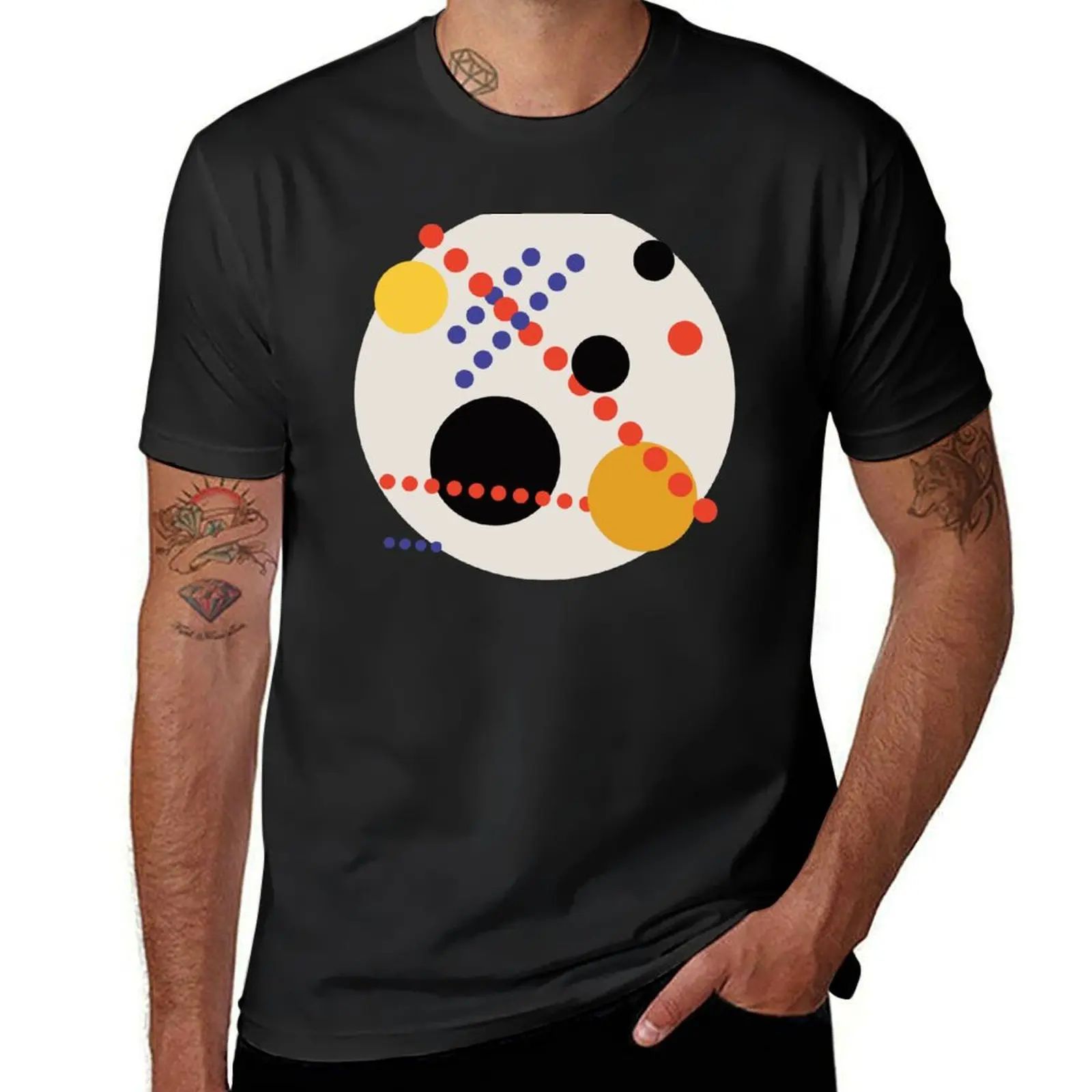 Suprematist malevich inspired minimalist circles composition 5 T-Shirt blanks customs design your own t shirts for men