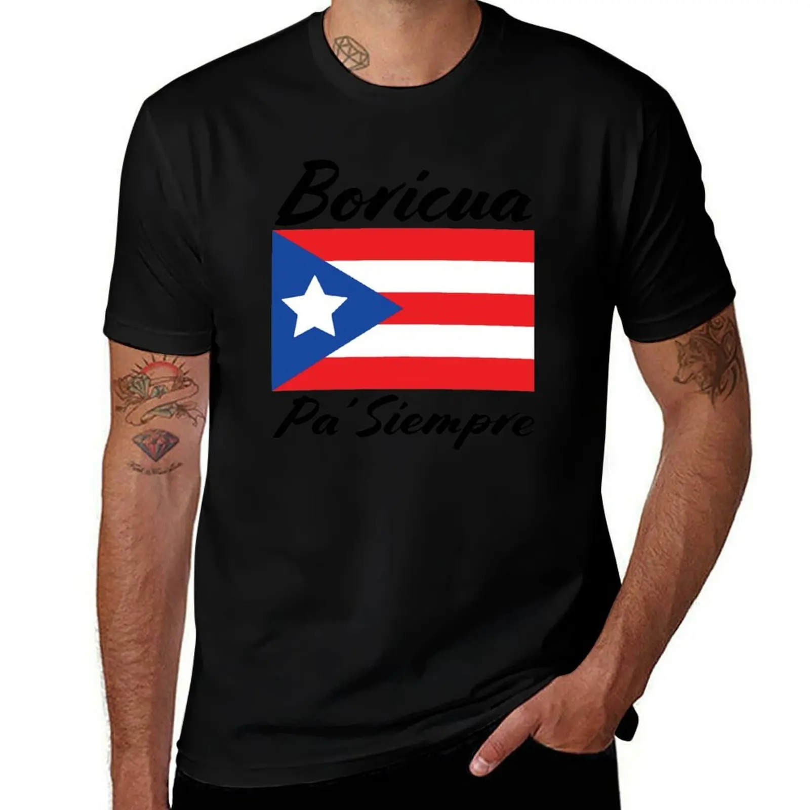 

Boricua Pa' Siempre T-Shirt man t shirt cotton high quality t shirt man luxury T-Shirt