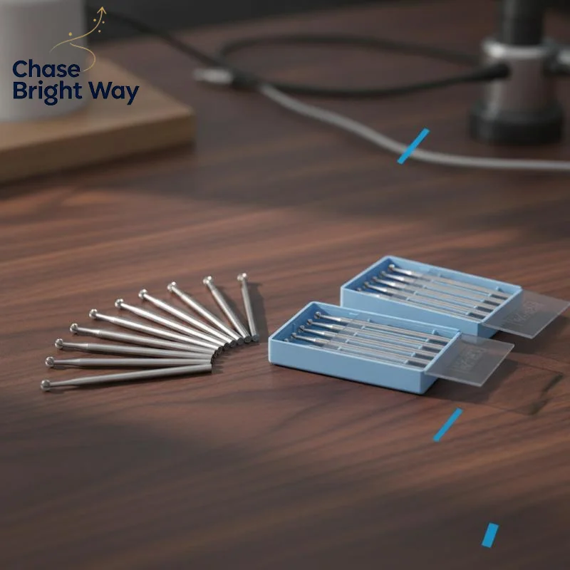 HSS Ball Carving Knives 6Pcs 0.3-2.3mm 2.35mm Shank Portable Engraving Tools for Jewelry Olive Nut DIY