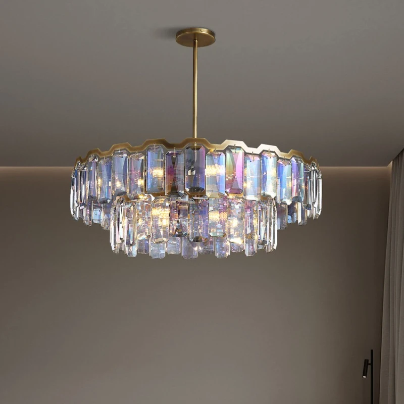 Modern Chandelier Dining Room Round Long Ceiling Pendant Lights Home Decor
