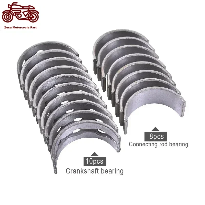 For HONDA CBR250 CBR 250 CBR MC19 KY1 88-89 Motorcycle Engine Crankshaft Tile Connect Con Rod Bearing Set and Piston Rings Kit