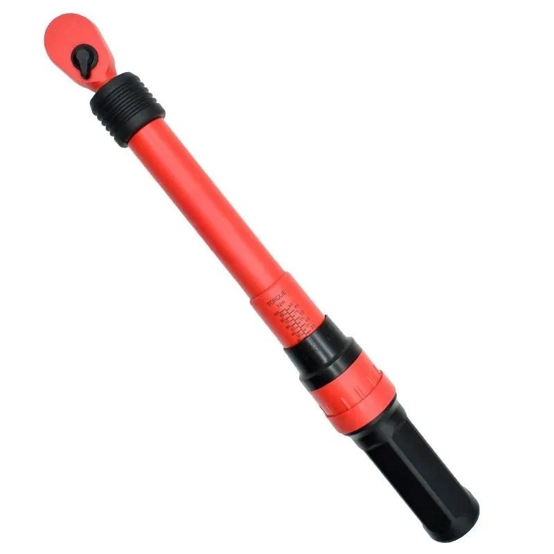 Two Color Handle VDE 3 8 Adjustable Insulated Torque Wrench Chrome Vanadium Steel Horn Tooth Power Tool