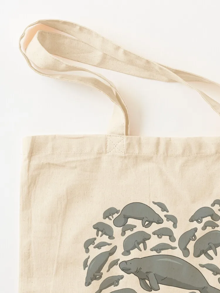 I Love Manatees Shirt Women Manatee Gift Men Floaty Potato Tote Bag shopping bags foldable Shopper bag Gift bag