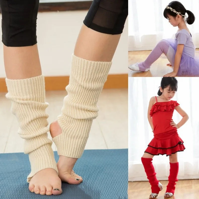 Dance Sokken Warmer Voetbedekking Gebreide Beenwarmers Voor Kinderen Volwassen Latin Balletdans Sport Beschermende Zachte Warme Sokken Met Gat