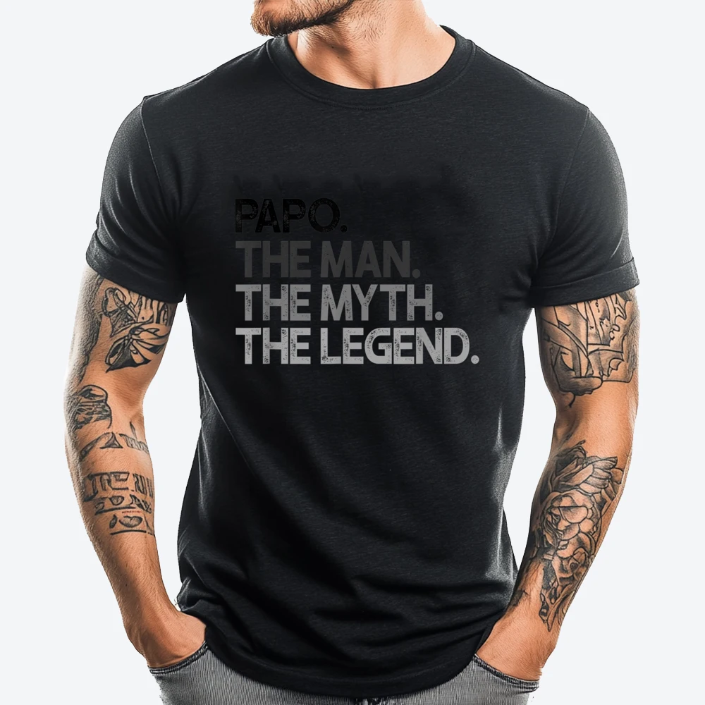 

Papo The Man The Myth Legend T Shirt Men 100℅ Cotton T-Shirt Graphic Clothes Funny Camisa Luxury Designer Tshirt