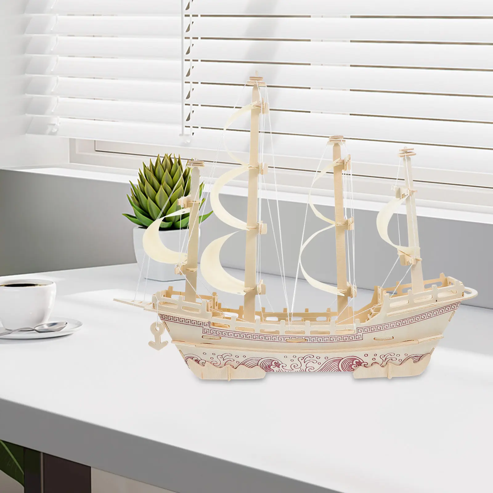 

Модель парусника для домашнего декора, конструктор-головоломка, морской настольный декоративный кораблик