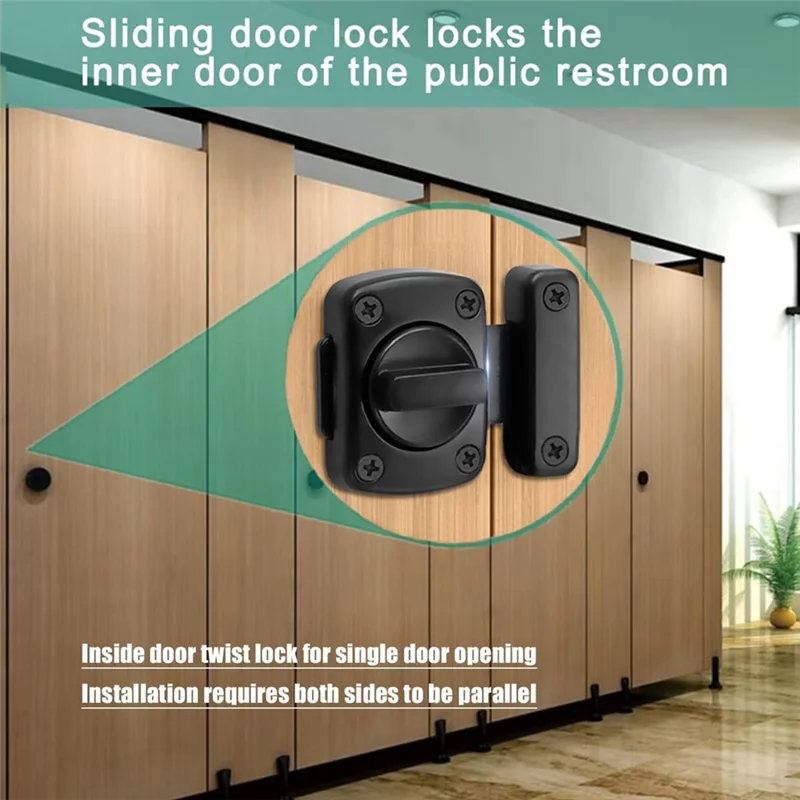

FEDI-Rotary Door Latch, 180 Degree Switch Bedroom Interior Door Latch, Knob French Sliding Door Latch Interior Door Lock
