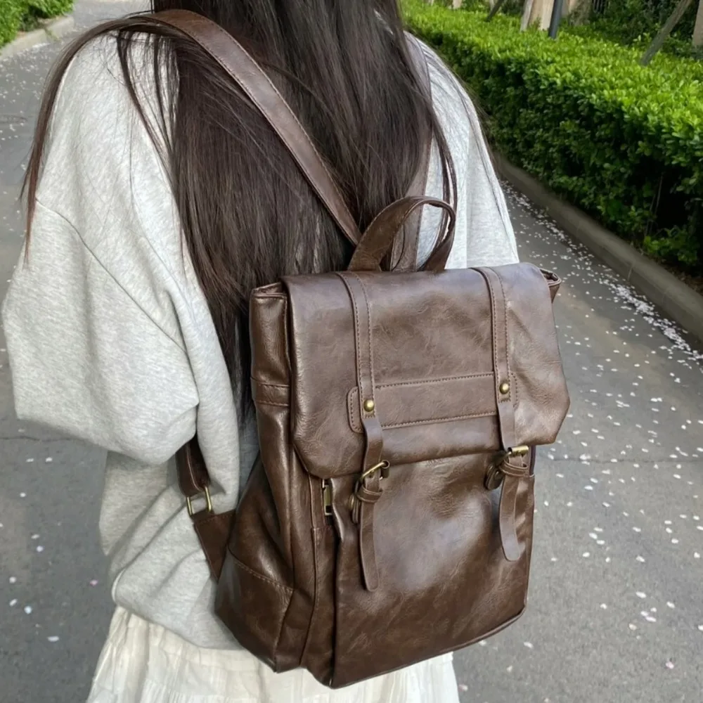 

Рюкзак 2025 года, высококачественный и универсальный дорожный рюкзак, ретро-мода, большая вместимость, дорожный рюкзак в студенческом стиле.