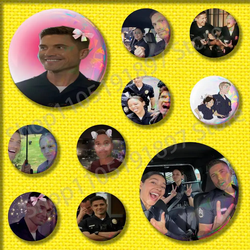 

R-Rookie T-Tim Bradford Badges 75mm 25mm 44mm 32mm 58mm Round Pin Brooch Souvenir Clothes Cosplay Gift Accessories