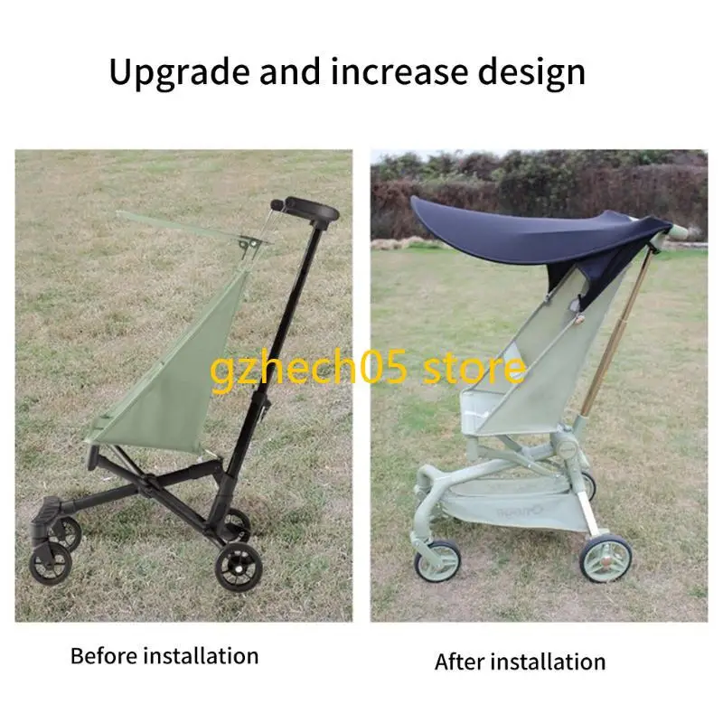 

D55E Baby Strollers Sunshade Umbrella Cart Protective Cover Provide Excellent Sun Defense and Comfortable Shade for Infant