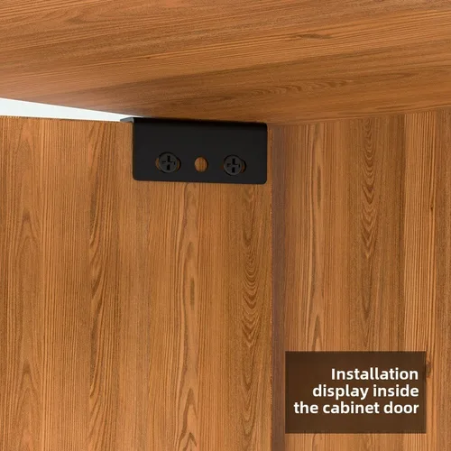 Imagen 2 del producto Juego de bisagras ocultas invisibles para puerta de arriba y abajo, códigos de esquina CT para Panel de madera, soporte de exhibición para armario, 1/5