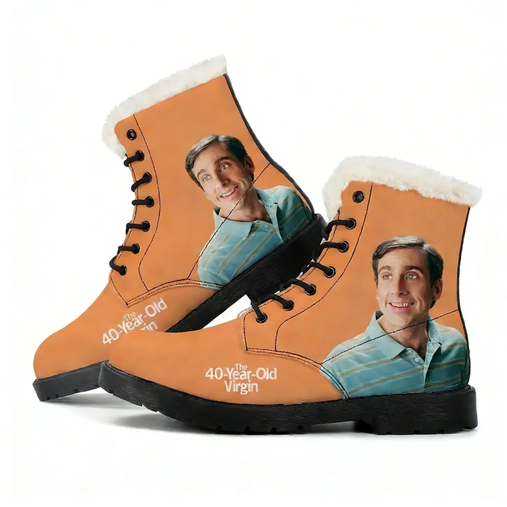 The 40 Year Old Virgin Plush Boot Men Women Teenager Casual Shoe Outdoor Warm Boot High Quality Fashion Pattern Customize Shoes