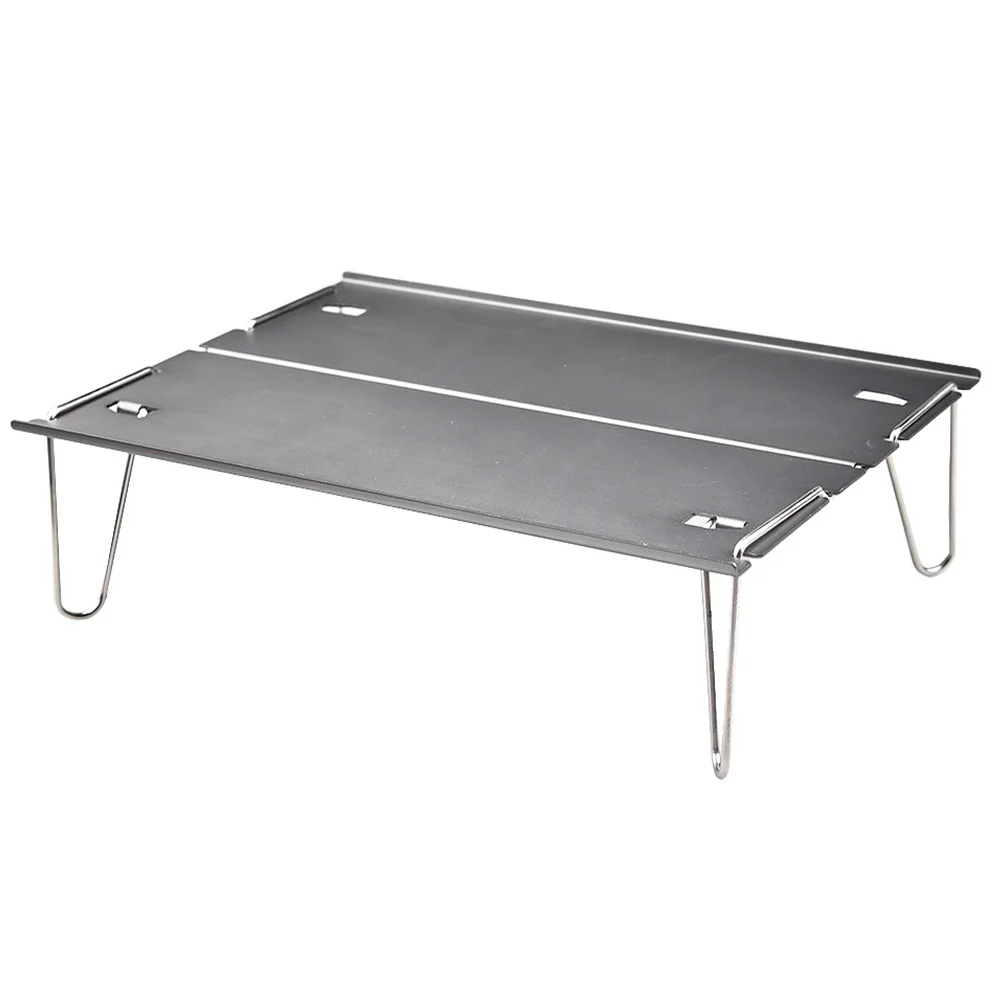 

Small Table Portable Aluminum Camping Eat Foldable Picnic Desk Alloy Easy to Mini Ultralight BBQ Barbecue