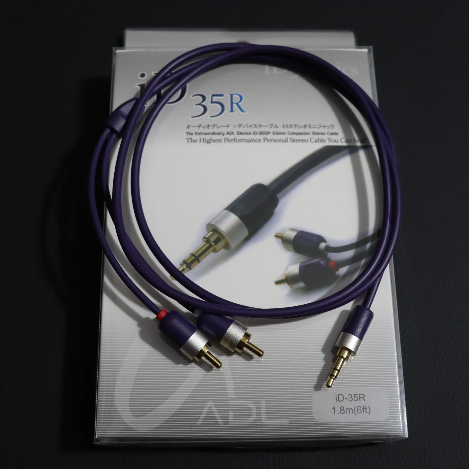 Câble stéréo Alpha iD35R par FURUTECH ADL i-device, prise haut de gamme 3.5mm vers prise 2RCA, compagnon HiFi AUX, qualité extraordinaire