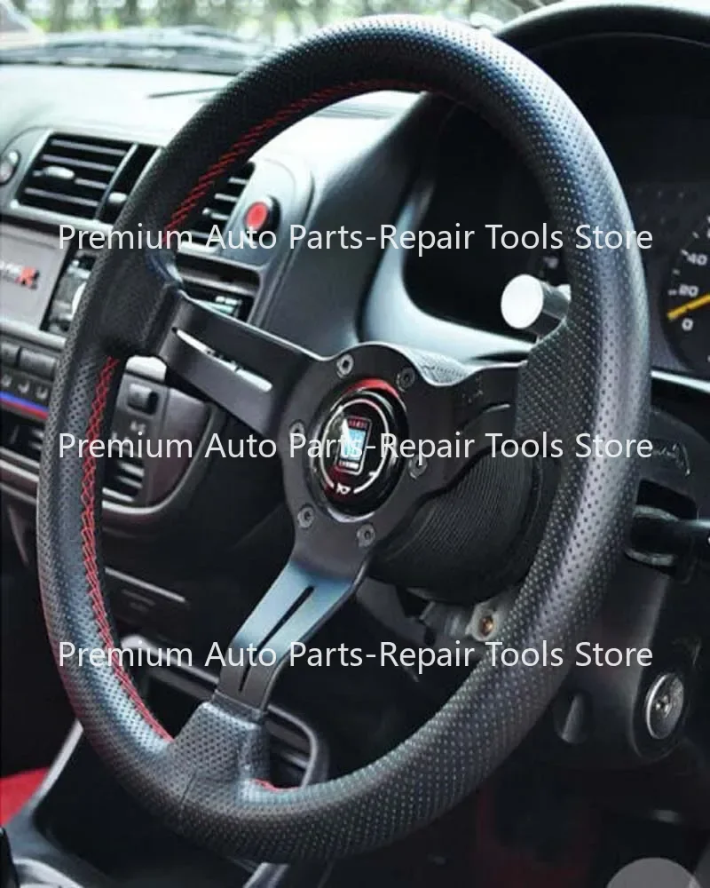 

Классический ND черный кожаный руль 330 мм 13 дюймов для универсального автомобиля Регулируемый персонализированный модифицированный руль