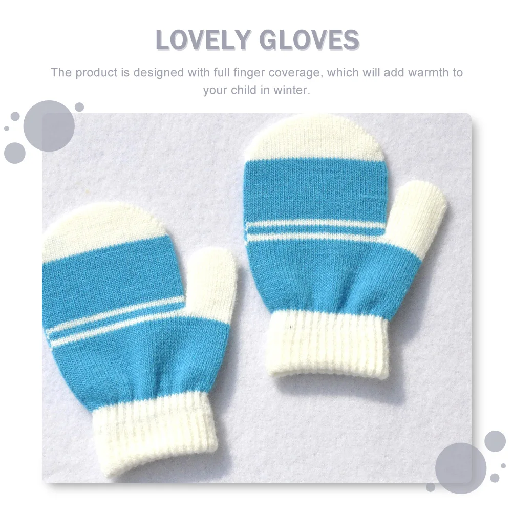 

5pcs Warmth Children Gloves Gloves Knitted Mitts For Kids Winter Wear Lightweight Easy Clean Mitts For Boys Girls