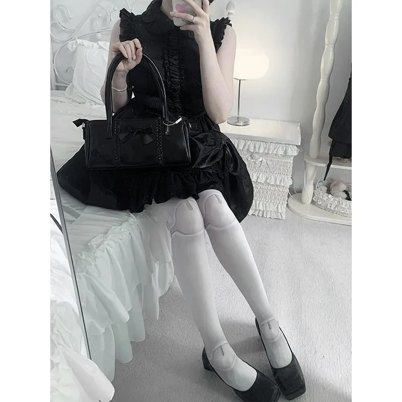 اليابانية Kawaii لوليتا الجوارب النسائية الصيف الخريف الجوارب الحلو فتاة المخملية المطبوعة جوارب طويلة JK Harajuku لطيف كوس الجوارب