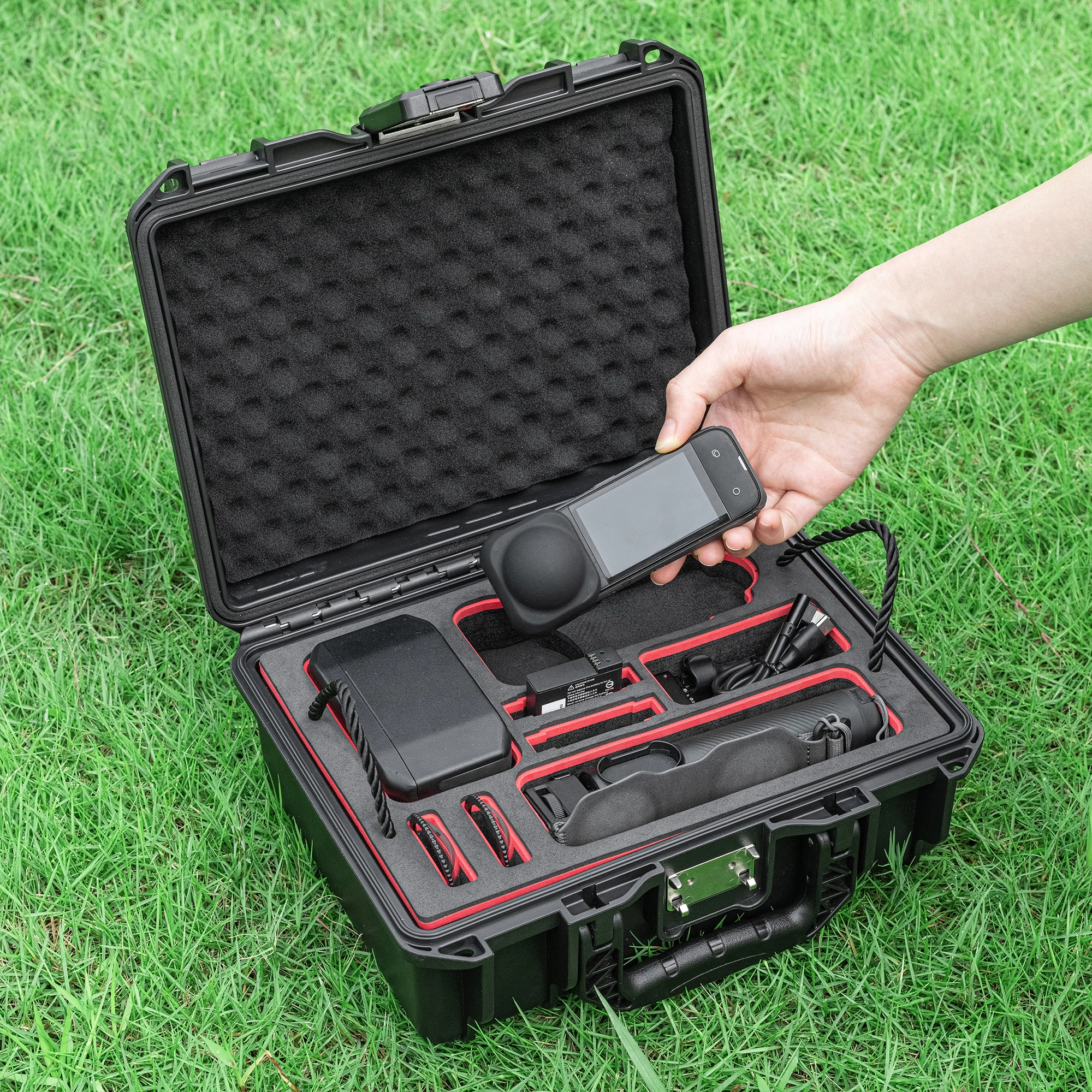 2 Layer Hard Case For Insta360 X6/X5/X4 and Accessories TSA Password Waterproof Box Travel Carrying Case Portable Suitcase