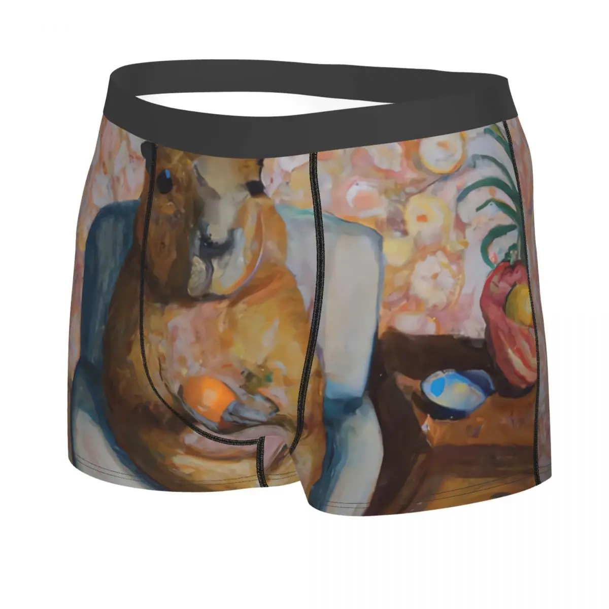 Enjoying An Orange Man's Boxer Briefs Underwear Capybara Highly Breathable Top Quality Gift Idea