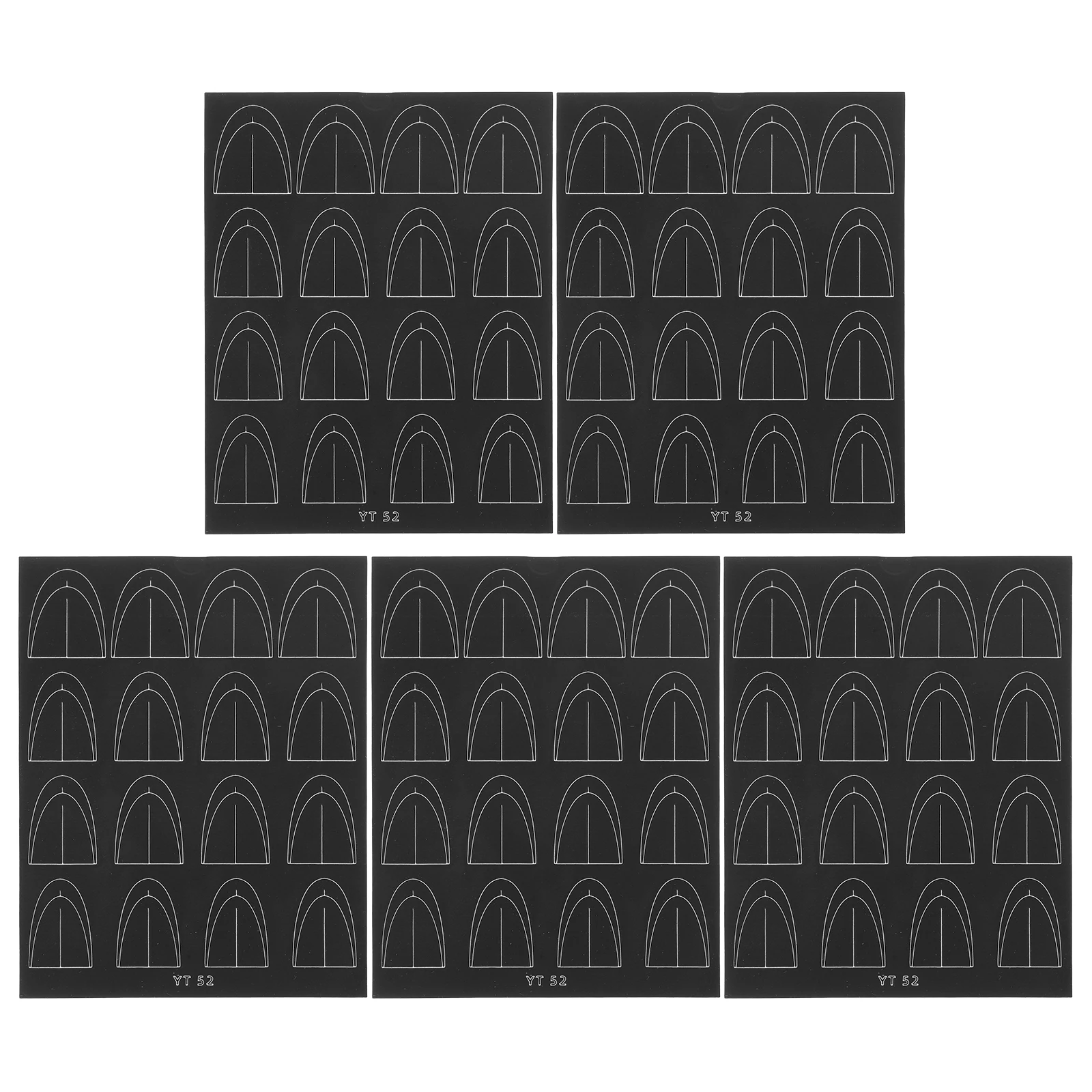 

5 Pieces Nail Stickers French Tip Kids Water Decals Girls Toenail Adhesive Stencils Airbrush Templates Long Lasting Material
