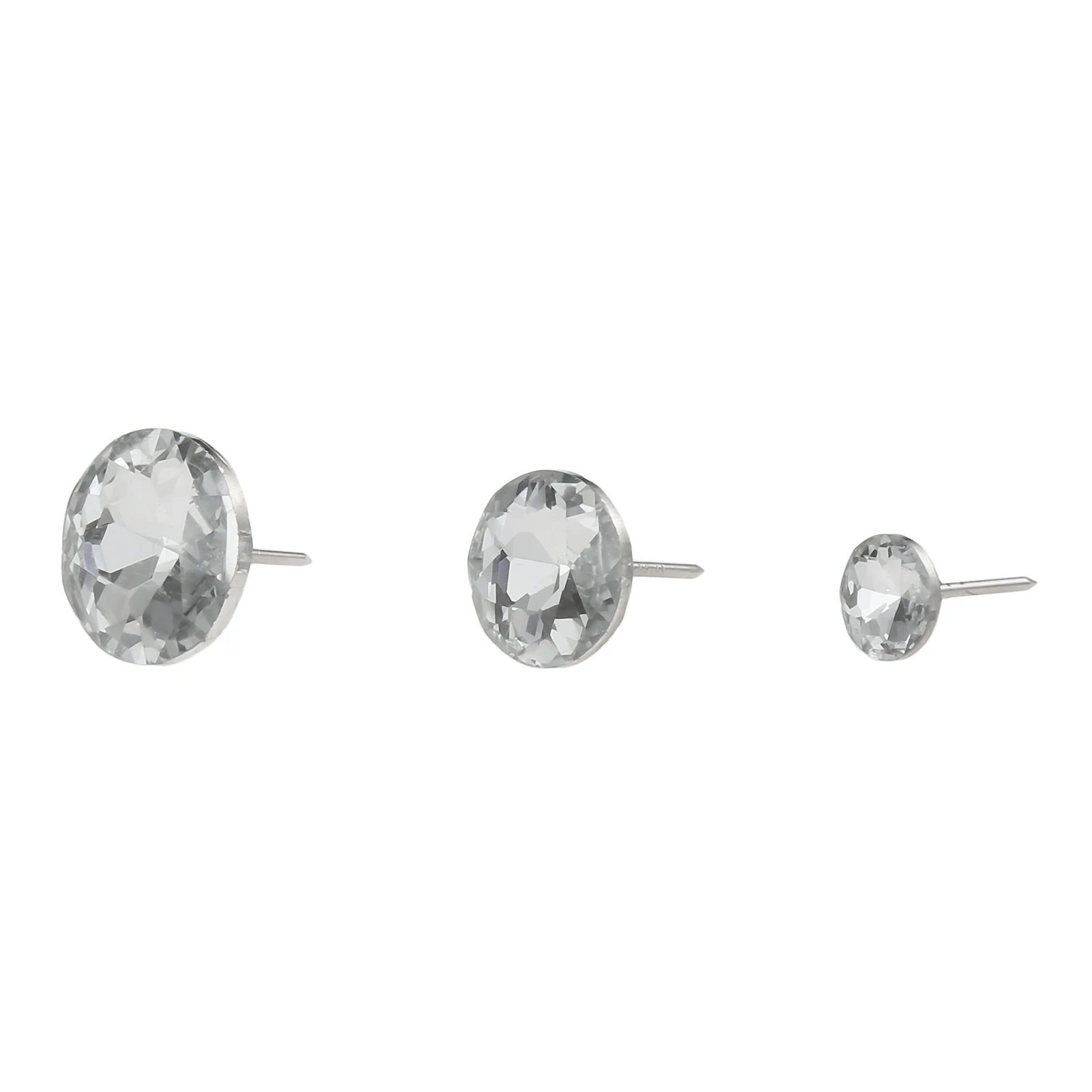 Diameter 16mm/25mm Diamond Crystal Glass Upholstery Nails Button Tacks Studs Pins Dia Sofa Wall Furniture Decoration DIY 10Pcs