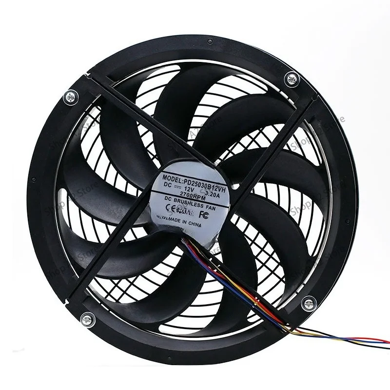 DC12V 25030 25CM large air volume ventilation exhaust D-I-Y equipment cooling blow fan