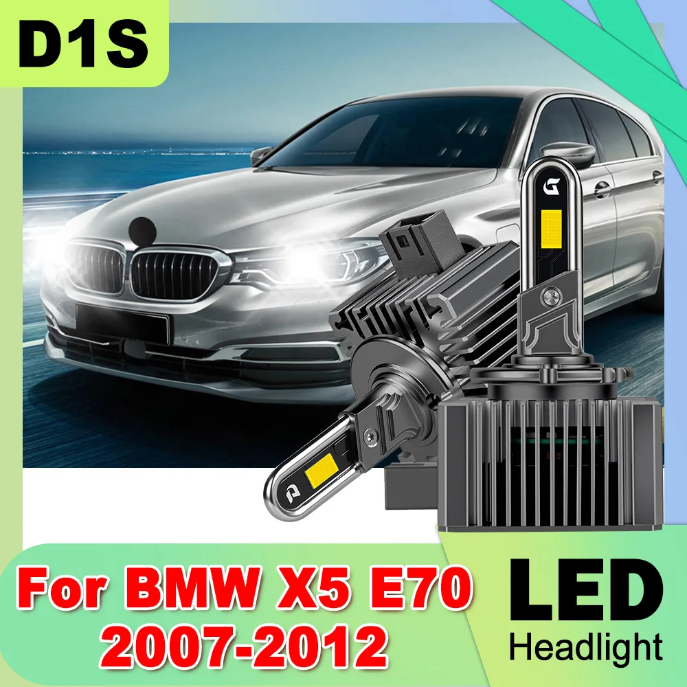 

2PCS D1S LED Xenon Headlight With Fan 1:1 Design 6000K White High Power For BMW X5 E70 2007-2010 2011 2012 Turbo HID Xenon Light