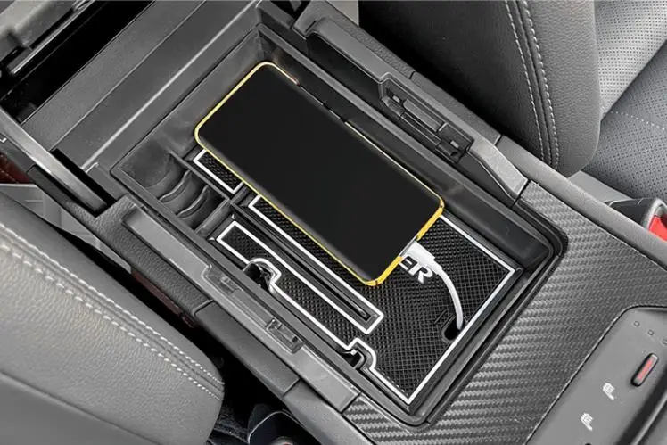 New For Toyota Harrier 80 Series 2020 2021 Car Central Armrest Storage Box Organizer Center Console Flocking Containers Holder