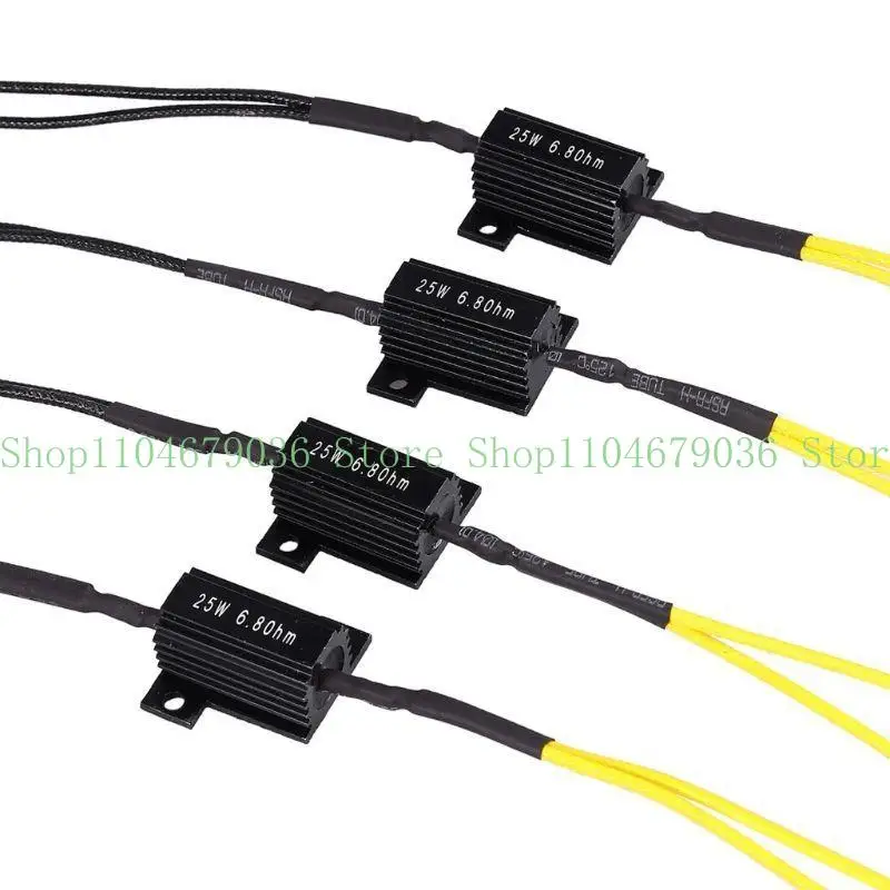 652F 25W 6.8Ohm Resistor Harness Computer Warning Canceler Headlight Bulb 2x