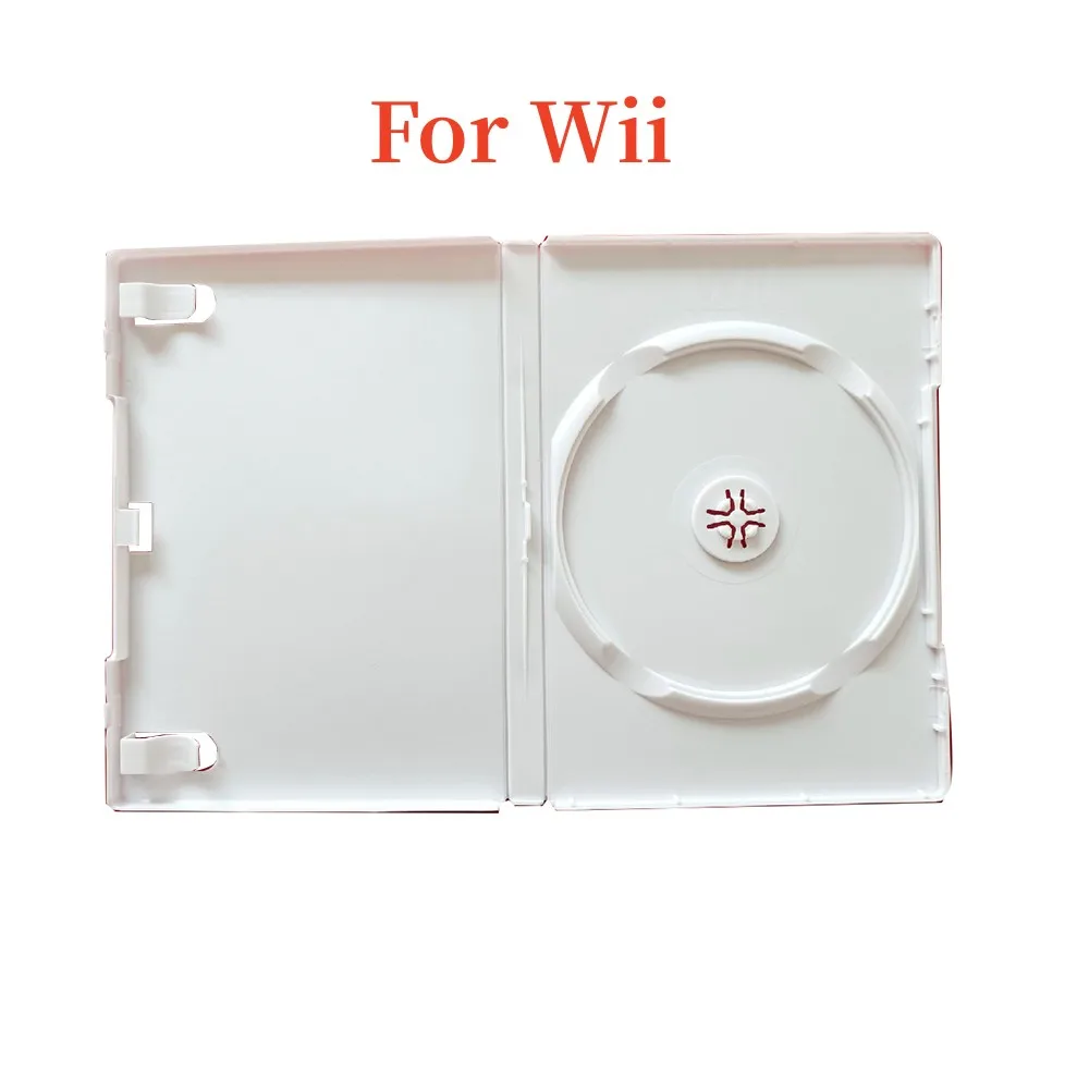 5pcs Replacement Case Disc box for Wii Game Single Disc Packaging Box DVD Disc Storage Box PP Plastic Storage Box White