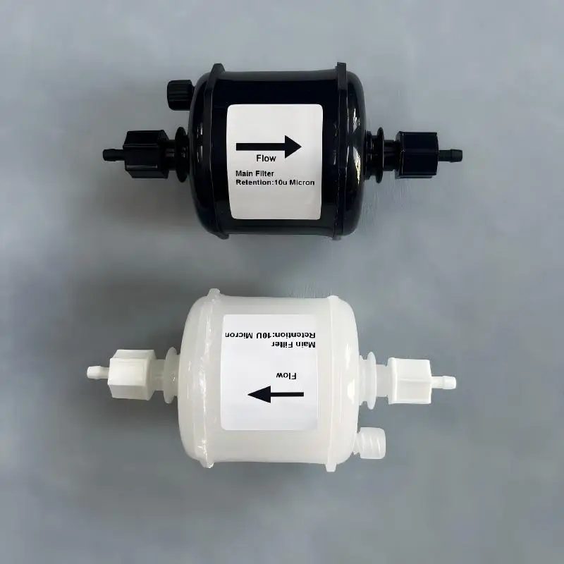 UV And Solvent Ink Filter 10Micron 10Micron Bent Head Straight Head Big Capsule for Liyu GZ Flora Crystaljet Printer Ink Filters