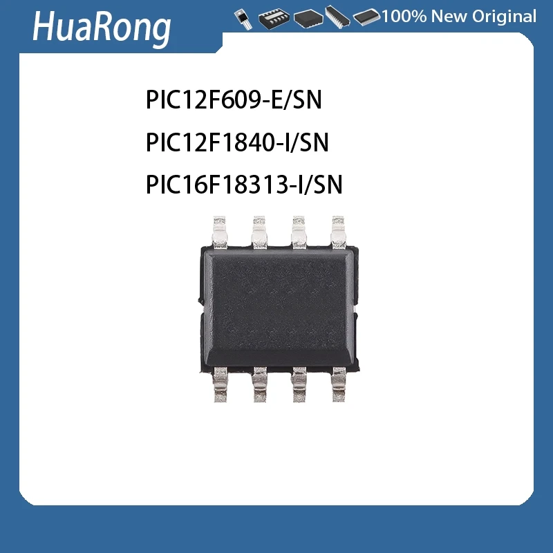 New 10Pcs/lot PIC12F609-E/SN F609E   PIC12F1840-I-SN 12F1840  PIC16F18313-I-SN F18313  SOP-8