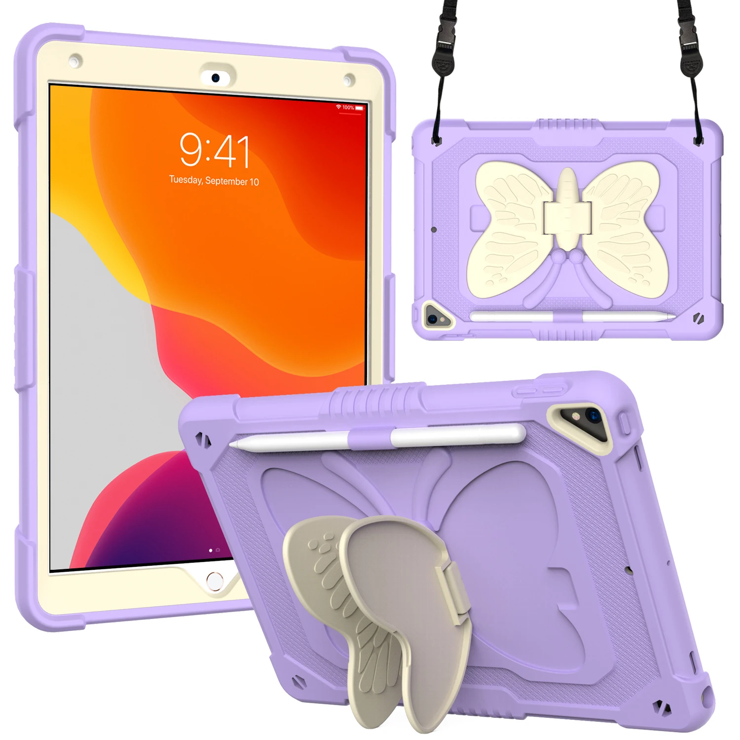 

Защитный чехол для планшета Модель H2 подходит для iPad 10,2 дюйма 7th/8th/9th/Air 3 10,5 дюймов с подставкой Доступны 16 цветов